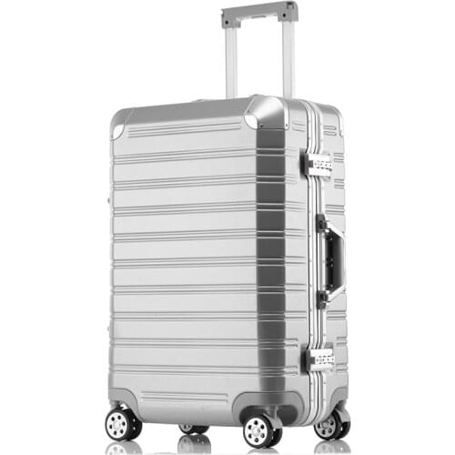 High-grade Aluminum Frame+ABS Trolley Luggage Men Travel Hand Trolley Bag Large Capacity Travel Suitcase Trip Luggage