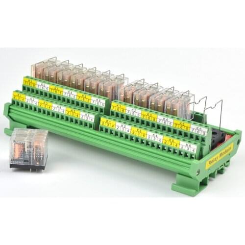 Two Open and Two Closed 12-way Relay Module Module 12V/24V Input Pluggable