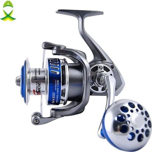 JSM size 4000-7000 Full Metal Spinning Fishing Reels 12+1 Ball Bearings High Speed Saltwater Spinfisher V Spinning Reel