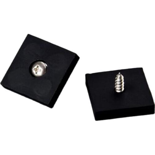 2pc 6KG Super Powerful Neodymium Magnet Rubber Coated Block 32*32mm Door and Window Fixing LED Magnetic Material Mount Holder