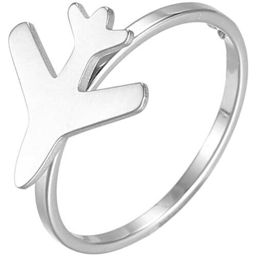 Plane Couple Promise Ring Set for Women Pilot & Flight Attendant Gift wedding Ring Set YLQ6402