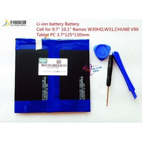 3.7V12000mAH (Real Capacity) Li-ion battery Battery Cell for 9.7" 10.1" W30HD,W31, V99 Tablet PC 3.7*125*130mm