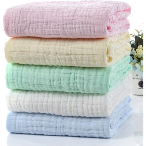 Soft blanket small size for kids blankets throws gauze 6 layers inside pure cotton Chinese BLKT multi-color infant knee blankets