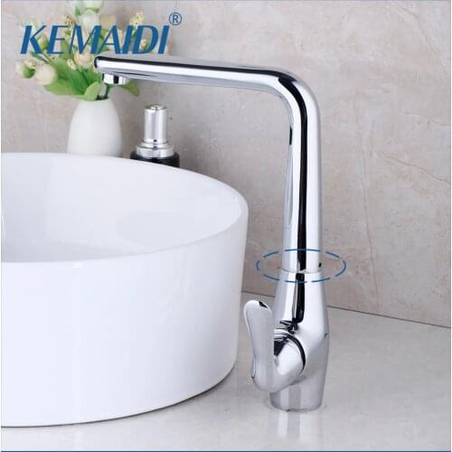 KEMAI Hot Cold Water Basin Faucet Bathroom Vanity Sink Faucet Single Lever Chrome Brass Single Handle Basin Washing Taps