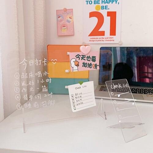 Transparent Acrylic Memo Board Student Message Board Creative Memo Portable Mini Writing Board