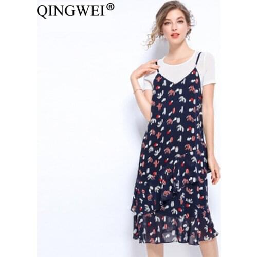 QINGWEI Colored Summer Dresses