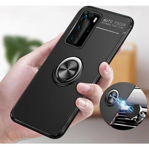 Luxury Ring Case For Huawei P30 P40 Lite Nova 5T 3i Honor 10 20 Pro 20S 8A 10i 8X P Smart Z Y5 Y6 Y7 Y9 Prime 2019 Cover Coque