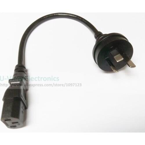 SAA Australia 3Pin Male Plug to IEC 320 C13 Female Power Adapter Cable About 30CM/Free Shipping/10PCS