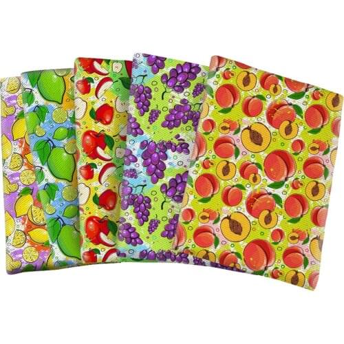 Summer Fruit Printed Twill Polyester Cotton Fabric Ice Cream Dough for DIY Bag Earing Hair Bow Center Making 50*145cm