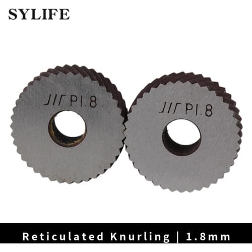 Silver 1.8mm Pitch Diagonal Coarse Knurl Wheel Knurling Roller Set of 2