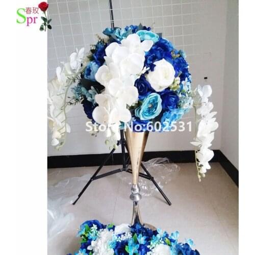 SPR 2018 10pcs/lot artificial wedding table centerpiece flower ball with orchid wedding arch row flower wall backdrop decoration