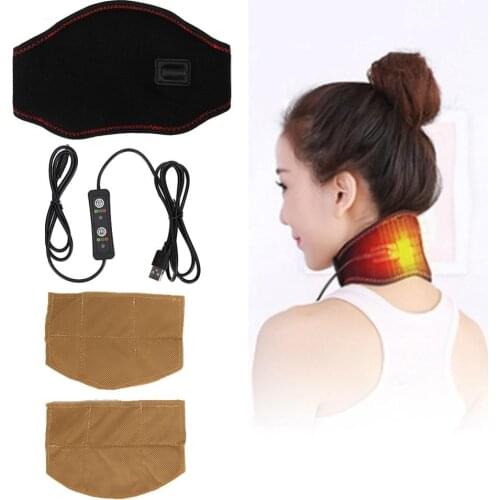 USB Heating Cervical Vertebra Protection Belts Infrared Heating Maintain Warm Heat Relieve Neck Discomfort Pain Posture Aligners