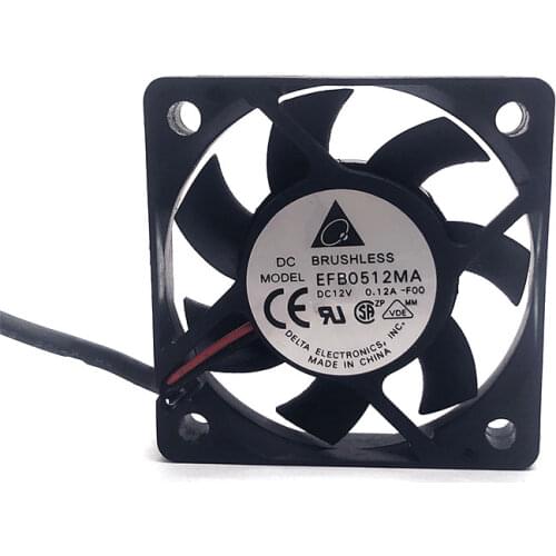 New original EFB0512MA 5010 5cm 12V 0.12A dual ball CPU mute cooling fan