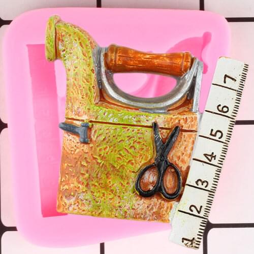 Vintage Scissors Ruler Iron Silicone Molds Fondant Cake Decorating Tools DIY Cookie Baking Candy Clay Chocolate Gumpaste Moulds