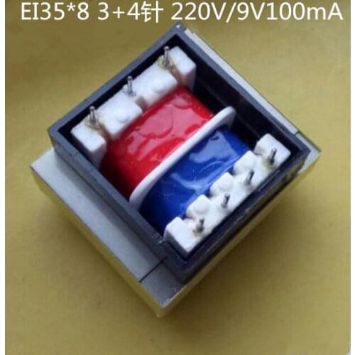 Wuxi cherry blossom water heater safety isolation transformer EI35 3+4 pin 220V/9V100mA