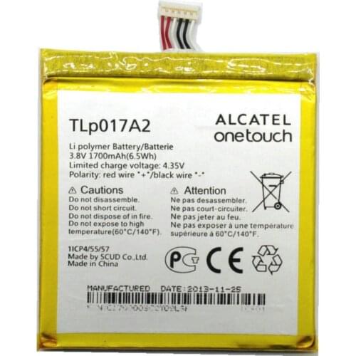 High Quality 1700mAh TLp017A1 TLp017A2 battery for Alcatel OT6012 One Touch Idol Mini 6012D 6012X 6012A 6012W Mobile phone