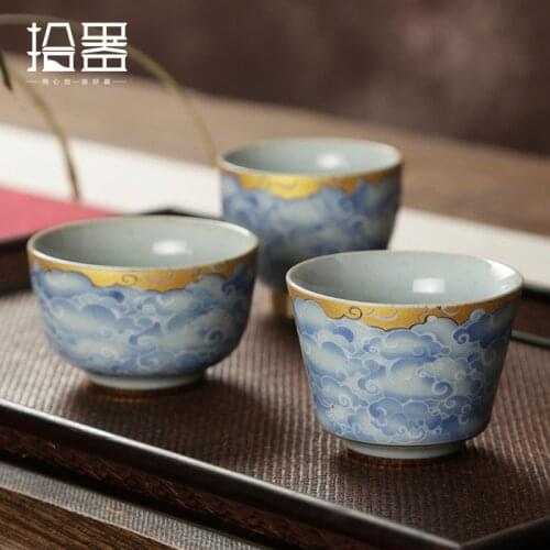 Xiangyun tea cup master cup tea bowl Kung Fu tea set single female tea cup ceramic large single cup tea ceremony cup