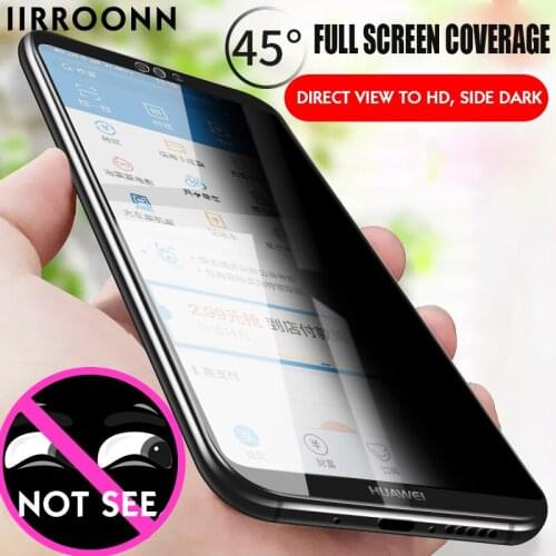 Privacy Protection Film Tempered Glass For Huawei P 10 20 pro plus lite honor 9 lite 10 Screen Protector Anti Peeping COOLTODAY