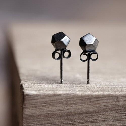 925 Sterling Silver Geometry Stud Earrings Women Punk Earrings Vintage Party Wedding Jewelry Gifts for Girls Women Jewelry