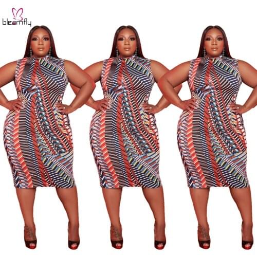 Big Plus Size 4XL 5XL Irregular Printed Dress Women Sleeveless Vintage Elegant Loose Robe Femme Clothing Beach Vestidos 2021