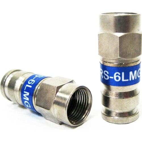 10pcs /lot RG6 Compression Crimp Connector For Coaxial F Type