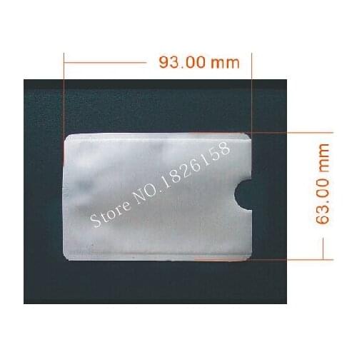 1000 RFID blocker card sleeves protected ID card Aluminium sleeve Anti Theft Credit Card shield extra 10pcs passport sleeve