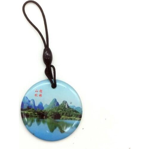 13.56MHz UID Changeable MF 1K S50 UID Rewritable Chinese landscape Pattern Card NFC Keyfob RFID Badge Token Keys Card