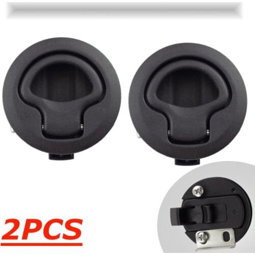 2 PCS Black Non-locking Flush Boat marine Deck Latch Flush Pull Latches Slam lift handle Deck Hatch marine hardware Plastic