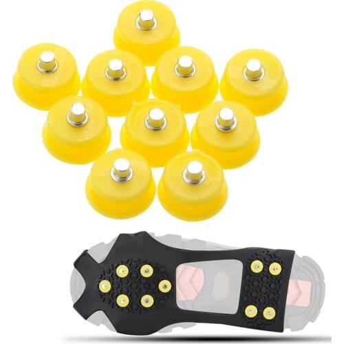 20PCS Shoe Ice Gripper Teeth Nail Ice Snow Climbing Crampons Spike Winter Outdoor Anti-slip Cleats Spikes Glace Replacement