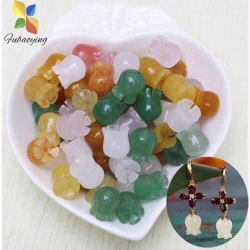 2021 Trendy Diy Accessories 10Pcs 9*10mm Flower Beads Handmade Multi-color For Earring Bracelet Necklace jewelry Making