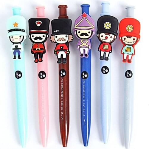 3PCS Korea Creative Stationery British Soldier Press Gel Pen Ballpoint Pen Pen Pen Wholesale