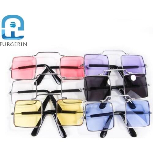 3PCS/LOT Cool Pet Sunglasses Eye Protection Vintage Square Cat Sunglasses For Small Dog Cat Pets Gadgets