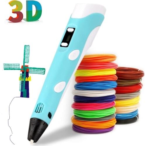 3D Printing Pen 5V 2A 3D Pen Pencil DIY 3D Drawing Pen With ABS/PLA Filament For Kid Child Education Hobbies Toys Birthday Gift