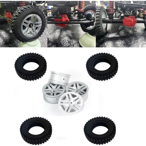 4pcs Metal Wheel Rims Tires Upgrade Wheel Hubs for MN86K MN86KS RC Car Spare Parts Accessories Children Toys