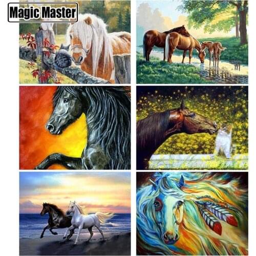 DIY 5D Diamond Embroidery Animal Horse Diamond Painting Full drilling Birthday Gift Childrens Home Decoration Holiday gift