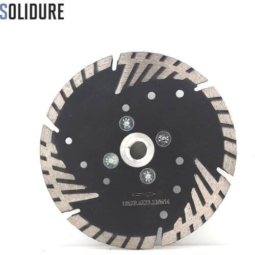 125mm Diamond grinding and cutting Blades with M14 Flange Tool Turbo Segmented Stone Cutting For Granite Sandstone