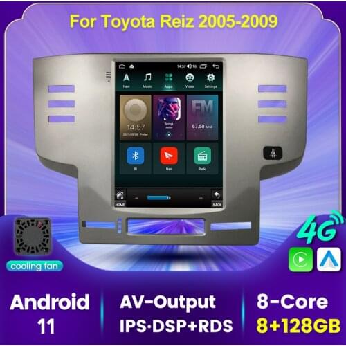Vertical Screen Android 11 Car Dvd Player For Toyota Mark x Reiz 2005 2006 2007 2008 2009 GPS Multimedia Radio Audio Tesla Style