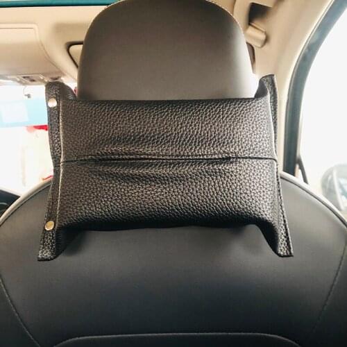 Car Tissue Box Auto Sun Visor PU Leather Tissue Box Holder For Peugeot 206 207 208 301 307 308 408 407 508 2008 3008 4008 5008