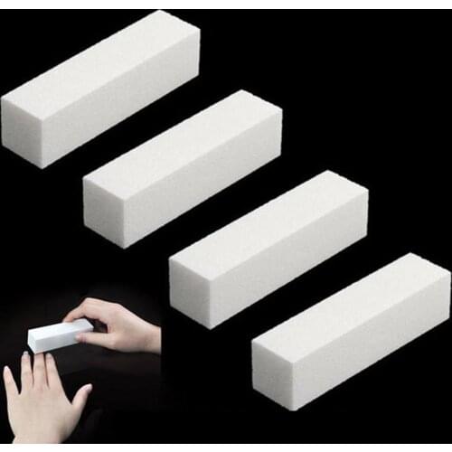White Nail Art Buffers Sanding Block Buffing Grinding Polishing Block Sanding Sponge Nail File Buffer Block for Nail Polish