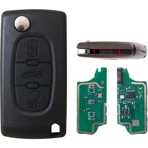CE0536 Replacement Flip Remote Key Fob ASK 433mhz ID46 PCF7961 Chip VA2/HU83 blade Fit For Peugeot Citroen 207 307 407 308 607