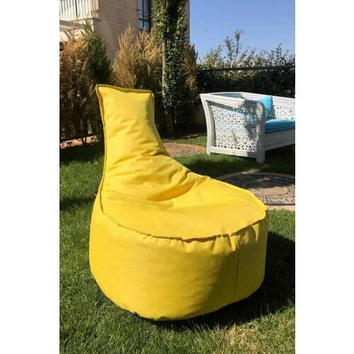 Decorative Pear Seat And Puff Yellow Waterproof