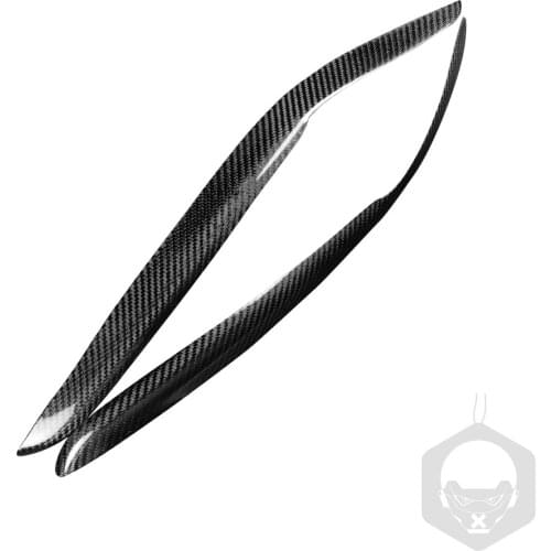 Real Carbon Fiber Front Headlight Eyelids Eyebrow Decorative Cover Trim for Subaru Impreza 2004-2009 Exterior Car Assessoires