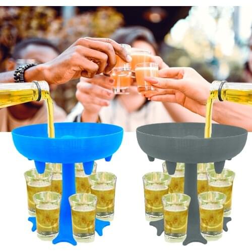 6 Shot Glass Dispenser Holder Liquor Dispenser Wine Tequila Whiskey Beer Rack Bar Accessories Party Shot Glass Drinking Tools