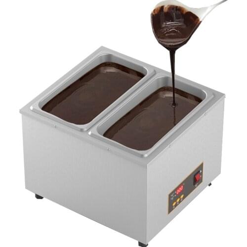 110V/ 230V Commercial Digital Display Electric 2 - Cylinder Chocolate Melting Machine Chocolate Heater Melter Stove