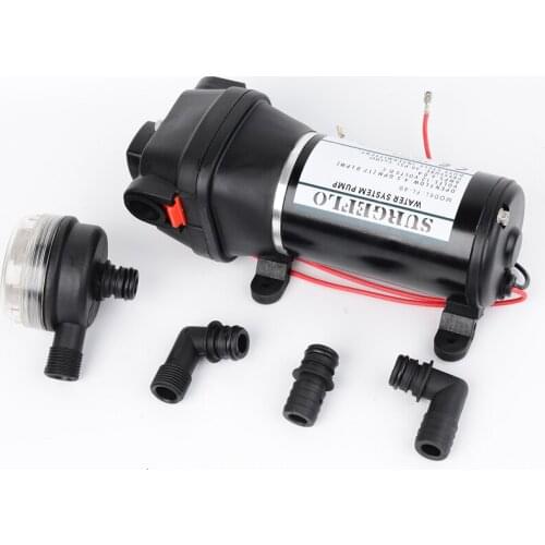 DC 12V/24V 180W 40PSI(2.8Bar) Lift 25m Low Pressure Electric Diaphragm Pump Irrigation Motorhome Car Water Supply FL-40 FL-44