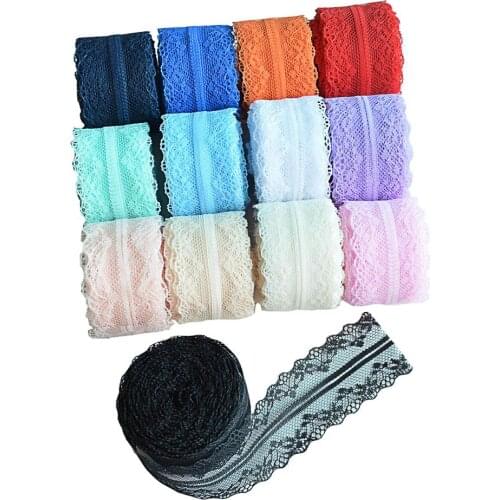 2019 Hot Sale 10yards Lace Ribbon Tape width 40MM ace fabric Trim Ribbons for DIY Sewing Garments Handmade Clothing Accessorie