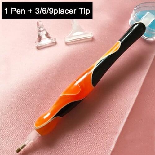 Diamond Painting Tools Point Drill Pen Orange Stylus Pens for 5D Diamond Embroidery Cross Stitch and Nail Art