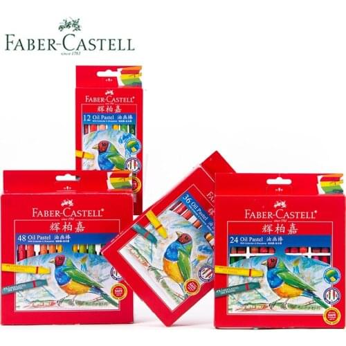 Faber-Castell Oil Pastel 12 /24/36/48 Color Hexagonal Wax Pens Flower Stick Kindergarten Baby Graffiti Pen Color Pen Color