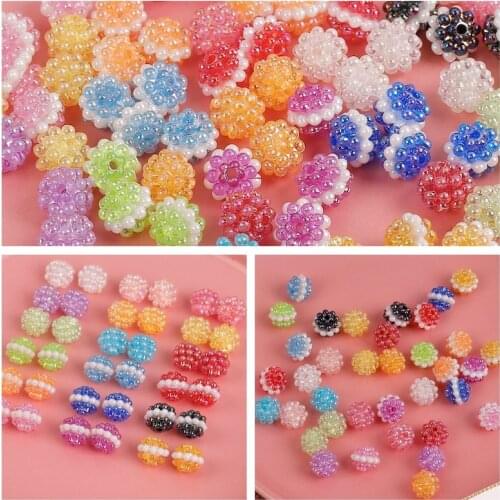 Cute Balls Acrylic Loose Beads Color Fruit Sandwich DIY Jewelry Accessories Necklace Bracelet Material