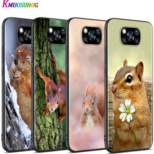 Cute Squirrel Nature For Xiaomi Poco X3 NFC M2 X2 F2 F3 C3 M3 F1 Pro Mi Play Mix 3 A3 A2 A1 6 5 Lite Soft Phone Case